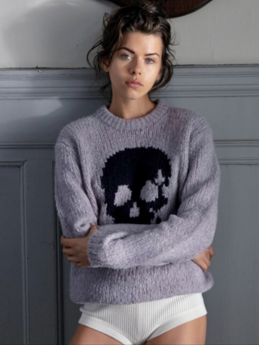 Skull Cashmere- Madonna Skull Wool, Luxury Alpaca Knit Oversized Sweater